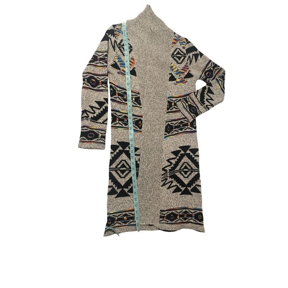 Northern Angel Cardigan Aztec Rainbow Boho Open Front long Sweater Coat Size-S - Picture 14 of 15